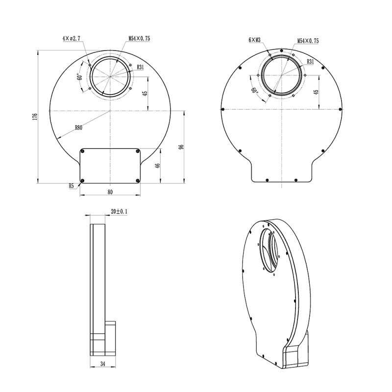 ToupTek AFW-M Electronic Filter Wheel